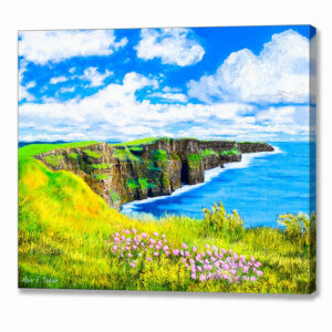 Irish Landscape Canvas print featuring the magical Cliffs of Moher