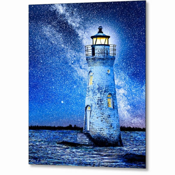 cockspur-island-light-at-night-georgia-coast-metal-print.jpg