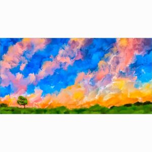 Colorful Landscape Painting - Abstract Art Print