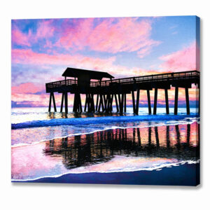 Colorful Tybee Island Sunrise - Georgia Coast Canvas Print