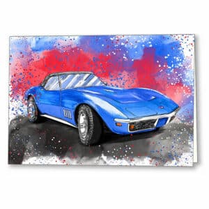 Corvette Stingray C3 - Classic Car Greeting Card