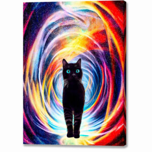 Cosmic Kitty - Black Cat Canvas Print