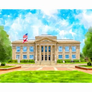 Covington County Courthouse - Andalusia Alabama Art Print