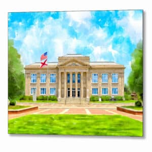Covington County Courthouse - Andalusia Alabama Metal Print
