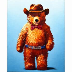 Cowboy - Teddy Bear Art Print