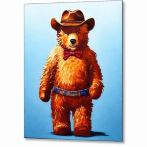 Cowboy - Teddy Bear Metal Print