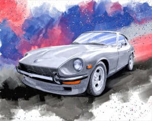 Datsun 240Z - Classic Car Art Print