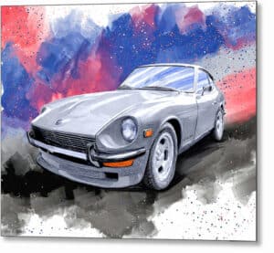 Datsun 240Z - Classic Car Metal Print