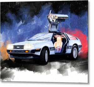 DeLorean DMC-12 - Classic Car Metal Print
