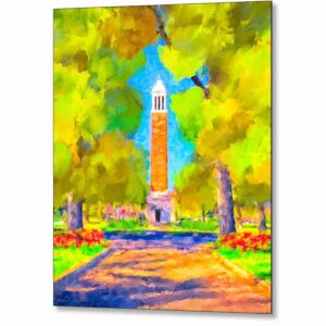 Denny Chimes On The Quad - Metal Print