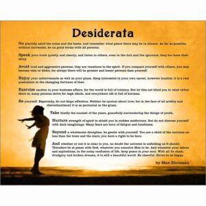 Desiderata Poem Print - Inspirational Art Print