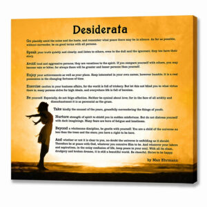 Desiderata Poem Print - Inspirational Canvas Print