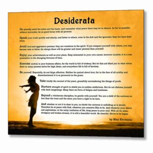 Desiderata Poem Print - Inspirational Metal Print