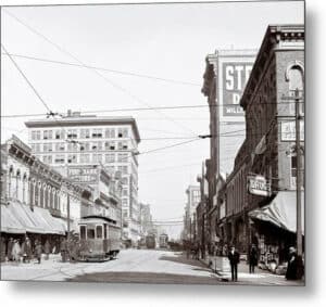 Vintage Birmingham Alabama – Historic Downtown Metal Print