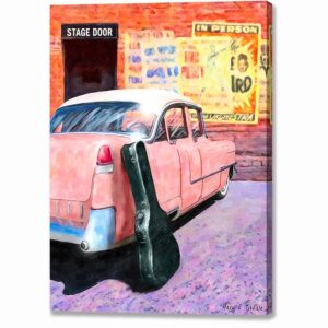 Pink Cadillac - Elvis Inspired Canvas Print