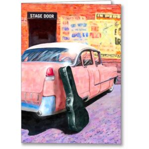 Pink Cadillac - Elvis Inspired Greeting Card