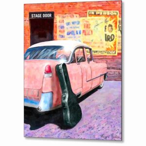 Pink Cadillac - Elvis Inspired Metal Print