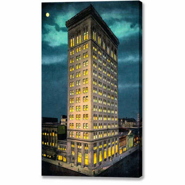 Empire Building - Vintage Birmingham Alabama - Canvas Print with mirror wrap