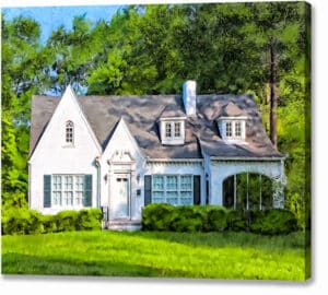 English Cottage Style Home - Georgia Canvas Print