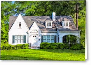 English Cottage Style Home - Georgia Greeting Card