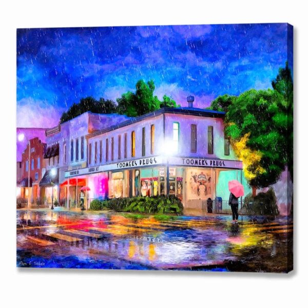 Evening Rain in Auburn - Canvas Print with mirror wrap