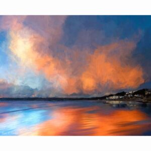 Eventide By The Sea - Abstract Sunset Art Print