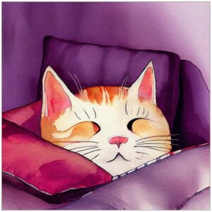 Face of Contentment - Cat Art Print