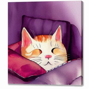 Face of Contentment - Cat Canvas Print