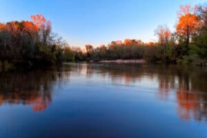 Fall Landscape - Flint River Art Print