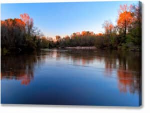Fall Landscape - Flint River Canvas Print