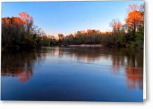 Fall Landscape - Flint River Greeting Card