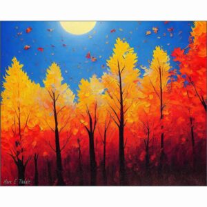 Fall Leaves In The Wind - Autumn Art Print