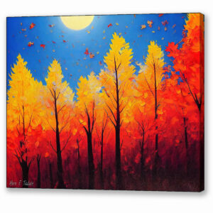Fall Leaves In The Wind - Autumn Canvas Print