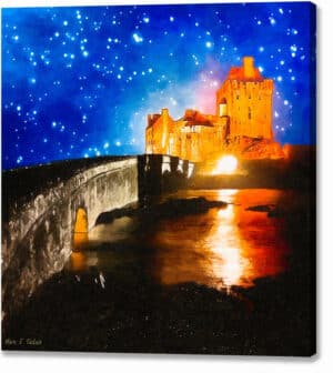 Fantasy Castle Art - Eilean Donan Canvas Print