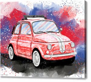 Fiat 500 L - Classic Car Canvas Print