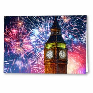 Fireworks Over Big Ben - London Greeting Card
