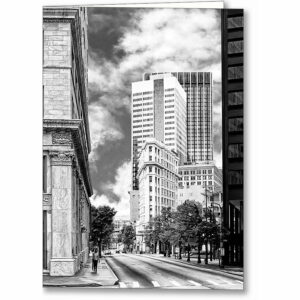 Flatiron Building - Atlanta Black And White Greeting Card