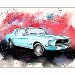 Ford Mustang - Classic Car Art Print