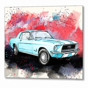 Ford Mustang - Classic Car Metal Print