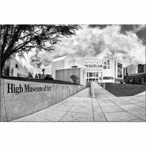 High Museum - Atlanta Black And White Art Print