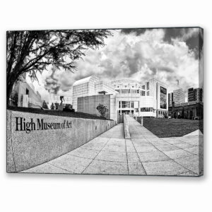 High Museum - Atlanta Black And White Canvas Print