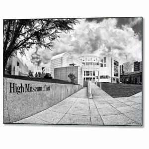 High Museum - Atlanta Black And White Metal Print