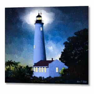 Historic St Marks Lighthouse - Florida Metal Print