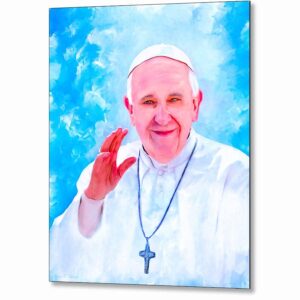 Inner Light - Pope Francis Metal Print