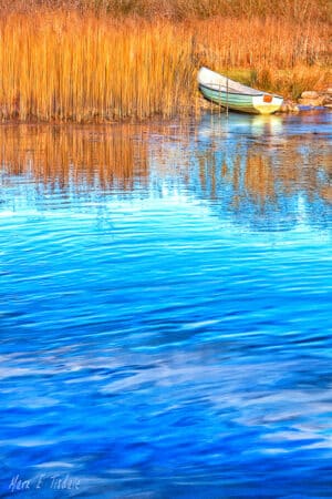 Irish Boat On The River Shore - Galway Art Print