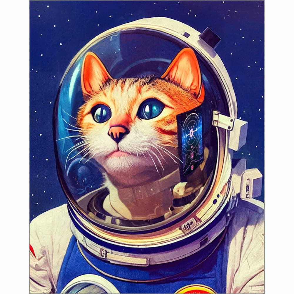 James Tiberius Cat - Astronaut Art Print by Artist Mark Tisdale