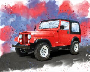 Jeep CJ-7 - Classic Automotive Art Print