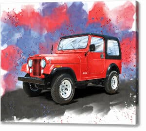 Jeep CJ-7 - Classic Automotive Canvas Print