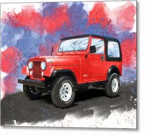 Jeep CJ-7 - Classic Automotive Metal Print