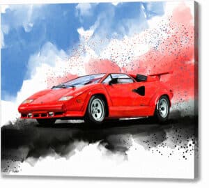 Lamborghini Countach - Classic Car Canvas Print